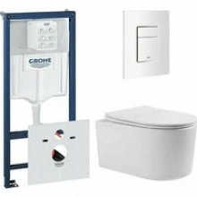 Комплект инсталляции GROHE 38772SH0 с унитазом Aquatek МИЯ и сиденьем с микролифтом (NW0160)