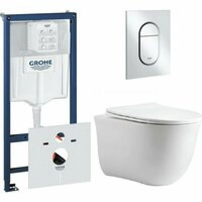 Комплект инсталляции GROHE NW0145/S с унитазом Aquatek КЛАССИК и сиденьем с микролифтом (NW0161) Комплект инсталляции GROHE NW0145/S с унитазом Aquatek КЛАССИК и сиденьем с микролифтом (NW0161)