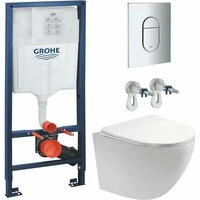 Комплект инсталляции GROHE NW0145/S с унитазом Aquatek ЕВРОПА и сиденьем с микролифтом (NW0163)