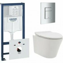 Комплект инсталляции GROHE 38775001 с унитазом AQUAme AQM2001 и сиденьем с микролифтом (NW0166)