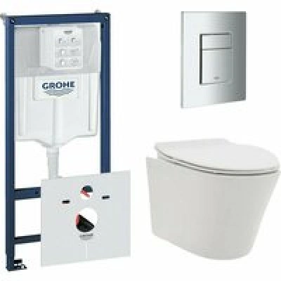 Комплект инсталляции GROHE 38775001 с унитазом AQUAme AQM2001 и сиденьем с микролифтом (NW0166) Комплект инсталляции GROHE 38775001 с унитазом AQUAme AQM2001 и сиденьем с микролифтом (NW0166)