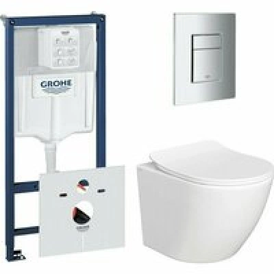 Комплект инсталляции GROHE 38775001 с унитазом AQUAme AQM2002PRO и сиденьем с микролифтом (NW0168) Комплект инсталляции GROHE 38775001 с унитазом AQUAme AQM2002PRO и сиденьем с микролифтом (NW0168)