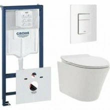 Комплект инсталляции GROHE 38772SH0 с унитазом AQUAme AQM2001 и сиденьем с микролифтом (NW0176)