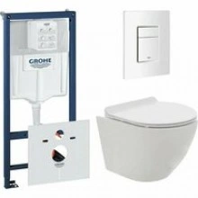 Комплект инсталляции GROHE 38772SH0 с унитазом AQUAme AQM2002 и сиденьем с микролифтом (NW0177)