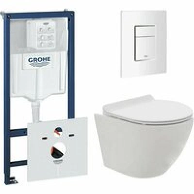 Комплект инсталляции GROHE 38772SH0 с унитазом AQUAme AQM2002 и сиденьем с микролифтом (NW0177)