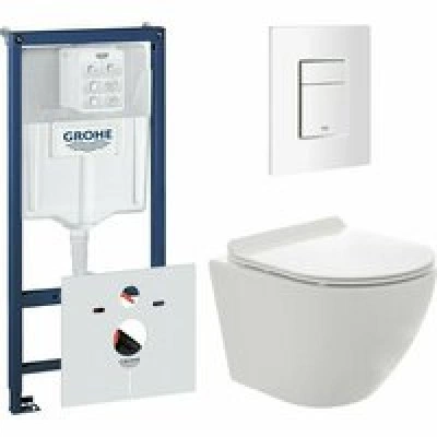 Комплект инсталляции GROHE 38772SH0 с унитазом AQUAme AQM2002PRO и сиденьем с микролифтом (NW0178) Комплект инсталляции GROHE 38772SH0 с унитазом AQUAme AQM2002PRO и сиденьем с микролифтом (NW0178)