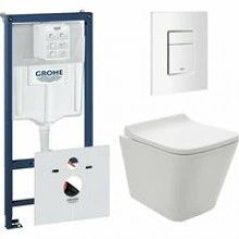 Комплект инсталляции GROHE 38772SH0 с унитазом AQUAme AQM2004 и сиденьем с микролифтом (NW0179)