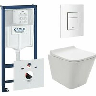 Комплект инсталляции GROHE 38772SH0 с унитазом AQUAme AQM2004 и сиденьем с микролифтом (NW0179) Комплект инсталляции GROHE 38772SH0 с унитазом AQUAme AQM2004 и сиденьем с микролифтом (NW0179)
