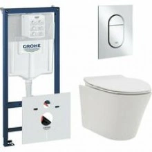 Комплект инсталляции GROHE NW0145/S с унитазом AQUAme AQM2001 и сиденьем с микролифтом (NW0181)