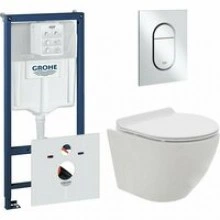 Комплект инсталляции GROHE NW0145/S с унитазом AQUAme AQM2002 и сиденьем с микролифтом (NW0182)