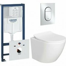 Комплект инсталляции GROHE NW0145/S с унитазом AQUAme AQM2002PRO и сиденьем с микролифтом (NW0183)