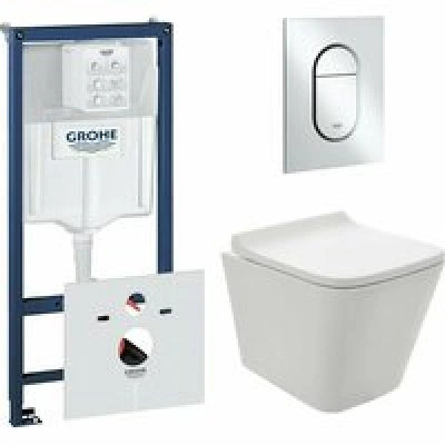 Комплект инсталляции GROHE NW0145/S с унитазом AQUAme AQM2004 и сиденьем с микролифтом (NW0184) Комплект инсталляции GROHE NW0145/S с унитазом AQUAme AQM2004 и сиденьем с микролифтом (NW0184)