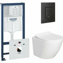 Комплект инсталляции GROHE 38811KF0 с унитазом AQUAme AQM2002PRO и сиденьем с микролифтом (NW0173)