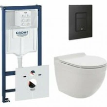 Комплект инсталляции GROHE 38811KF0 с унитазом AQUAme AQM2006 и сиденьем с микролифтом (NW0175)