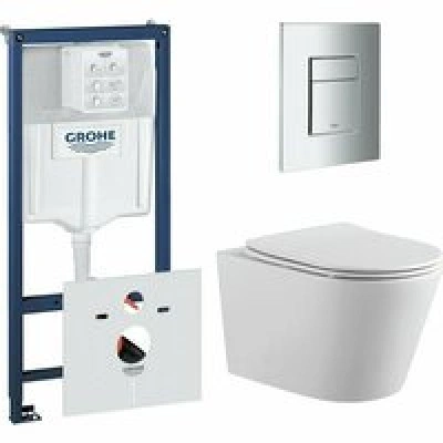 Комплект инсталляции GROHE 38775001 с унитазом Aquatek ВЕГА и сиденьем с микролифтом (NW0190) Комплект инсталляции GROHE 38775001 с унитазом Aquatek ВЕГА и сиденьем с микролифтом (NW0190)