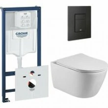 Комплект инсталляции GROHE 38811KF0 с унитазом Aquatek БЕТТА и сиденьем с микролифтом (NW0191)
