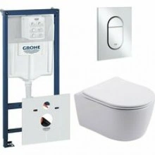 Комплект инсталляции GROHE NW0145/S с унитазом Aquatek ЕВРОПА New и сиденьем с микролифтом (NW0202)