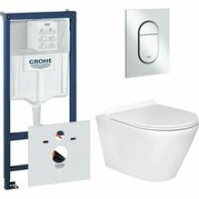 Комплект инсталляции GROHE NW0145/S с унитазом Aquatek АЛЬФА и сиденьем с микролифтом (NW0203)