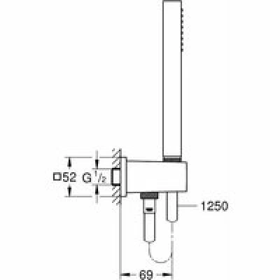 Душевая система GROHE Euphoria Cube со смесителем для душа, хром (NB0067) Душевая система GROHE Euphoria Cube со смесителем для душа, хром (NB0067)