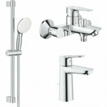 Готовый комплект для ванной комнаты GROHE BauEdge, хром (NB0074)