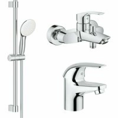 Готовый комплект для ванной комнаты GROHE Tempesta, хром (NB0077)