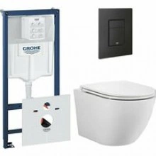 Комплект инсталляции GROHE 38811KF0 с унитазом Aquatek ЕВРОПА и сиденьем с микролифтом (NW0153)