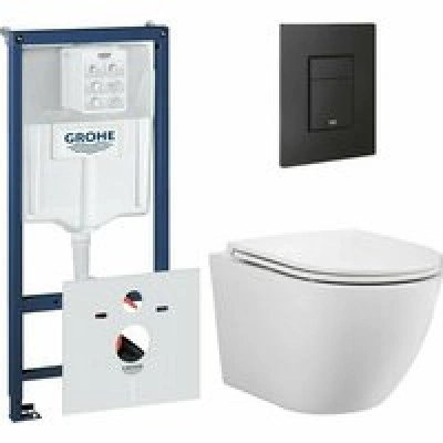 Комплект инсталляции GROHE 38811KF0 с унитазом Aquatek ЕВРОПА и сиденьем с микролифтом (NW0153)