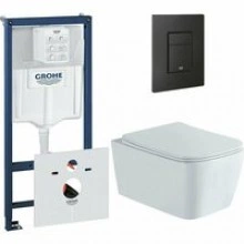 Комплект инсталляции GROHE 38811KF0 с унитазом Aquatek ЛИБРА New и сиденьем с микролифтом (NW0152)