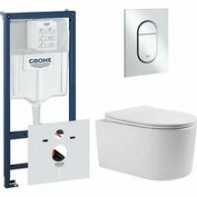 Комплект инсталляции GROHE NW0145/S с унитазом Aquatek МИЯ и сиденьем с микролифтом (NW0165)
