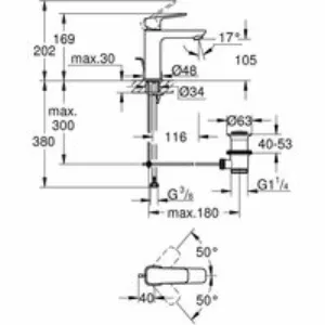 Смеситель для раковины GROHE Cubeo, M-size, черный (1017492430) Смеситель для раковины GROHE Cubeo, M-size, черный (1017492430)