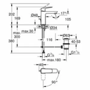 Смеситель для раковины GROHE Cubeo, M-size, хром (1017560000) Смеситель для раковины GROHE Cubeo, M-size, хром (1017560000)
