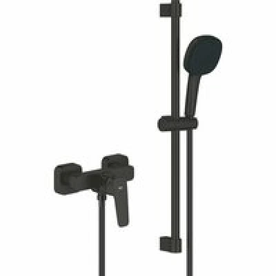 Смеситель для душа GROHE Cubeo с душевым гарнитуром, матовый черный (1018252430) Смеситель для душа GROHE Cubeo с душевым гарнитуром, матовый черный (1018252430)