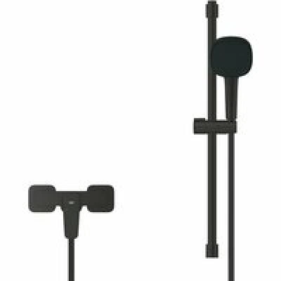 Смеситель для душа GROHE Cubeo с душевым гарнитуром, матовый черный (1018252430) Смеситель для душа GROHE Cubeo с душевым гарнитуром, матовый черный (1018252430)