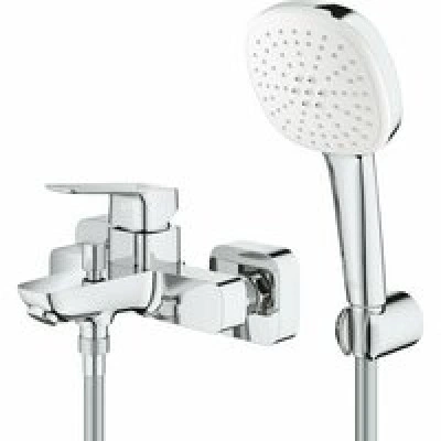 Смеситель для ванны GROHE Cubeo с ручным душем, хром (1018140000) Смеситель для ванны GROHE Cubeo с ручным душем, хром (1018140000)
