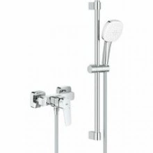 Смеситель для душа с душевым гарнитуром GROHE Cubeo, хром (1018250000)