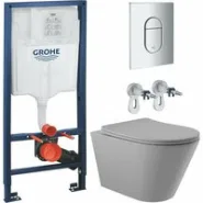 Комплект инсталляции GROHE Rapid SL NW0145/S с унитазом Aqueduto CONE CON0130 и сиденьем с микролифтом (NW0206)