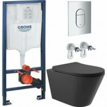 Комплект инсталляции GROHE Rapid SL NW0145/S с унитазом Aqueduto CONE CON0140 и сиденьем с микролифтом (NW0207)