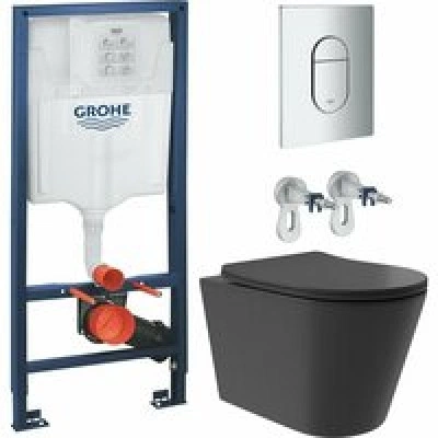 Комплект инсталляции GROHE Rapid SL NW0145/S с унитазом Aqueduto CONE Plus CONT0240 и сиденьем с микролифтом (NW0213) Комплект инсталляции GROHE Rapid SL NW0145/S с унитазом Aqueduto CONE Plus CONT0240 и сиденьем с микролифтом (NW0213)