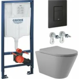 Комплект инсталляции GROHE Solido 38811KF0 с унитазом Aqueduto CONE CON0130 и сиденьем с микролифтом (NW0226) Комплект инсталляции GROHE Solido 38811KF0 с унитазом Aqueduto CONE CON0130 и сиденьем с микролифтом (NW0226)