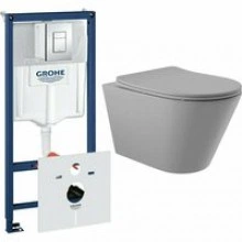 Комплект инсталляции GROHE Rapid SL 38775001 с унитазом Aqueduto CONE CON0130 и сиденьем с микролифтом (NW0236)