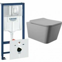 Комплект инсталляции GROHE Rapid SL 38775001 с унитазом Aqueduto MACIO MAC0130 и сиденьем с микролифтом (NW0238)