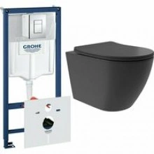 Комплект инсталляции GROHE Rapid SL 38775001 с унитазом Aqueduto OVO Plus OVOT0240 и сиденьем с микролифтом (NW0242)