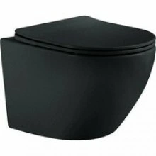Унитаз Aquatek ЕВРОПА подвесной с сиденьем с микролифтом, черный матовый (AQ1901-MB)