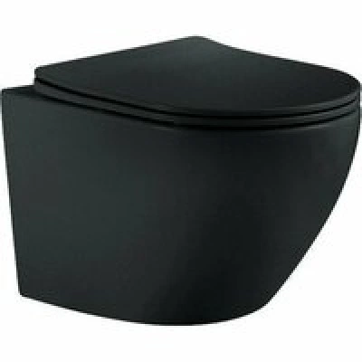 Унитаз Aquatek ЕВРОПА подвесной с сиденьем с микролифтом, черный матовый (AQ1901-MB) Унитаз Aquatek ЕВРОПА подвесной с сиденьем с микролифтом, черный матовый (AQ1901-MB)