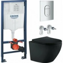 Комплект инсталляции GROHE Rapid SL NW0145/S с унитазом Aquatek ЕВРОПА AQ1901-MB и сиденьем с микролифтом (NW0248)