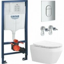 Комплект инсталляции GROHE Rapid SL NW0145/S с унитазом Aquatek ЛЕЯ AQ1199T-00 и сиденьем с микролифтом (NW0251)