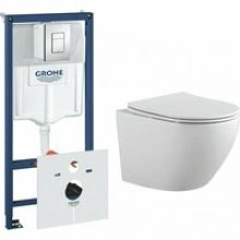 Комплект инсталляции GROHE Rapid SL 38775001 с унитазом Aquatek ЕВРОПА AQ1901-00 и сиденьем с микролифтом (NW0264)