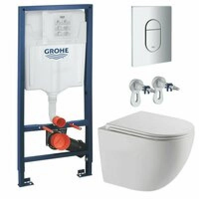 Комплект инсталляции GROHE Rapid SL NW0145/S с унитазом AQUAme AQM2002L и сиденьем с микролифтом, смыв Quiet (NW0271) Комплект инсталляции GROHE Rapid SL NW0145/S с унитазом AQUAme AQM2002L и сиденьем с микролифтом, смыв Quiet (NW0271)