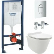 Комплект инсталляции GROHE Rapid SL NW0145/S с унитазом AQUAme AQM2005 и сиденьем с микролифтом (NW0276)