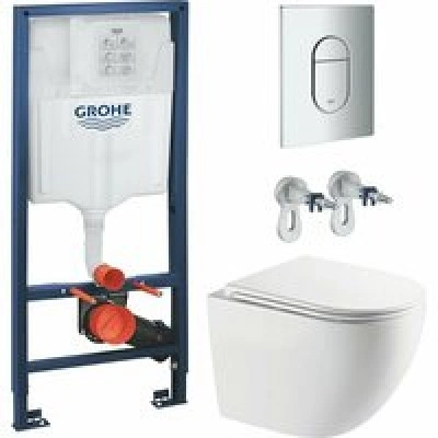 Комплект инсталляции GROHE Rapid SL NW0145/S с унитазом AQUAme AQM2014PRO и сиденьем с микролифтом, смыв Invisible (NW0281) Комплект инсталляции GROHE Rapid SL NW0145/S с унитазом AQUAme AQM2014PRO и сиденьем с микролифтом, смыв Invisible (NW0281)